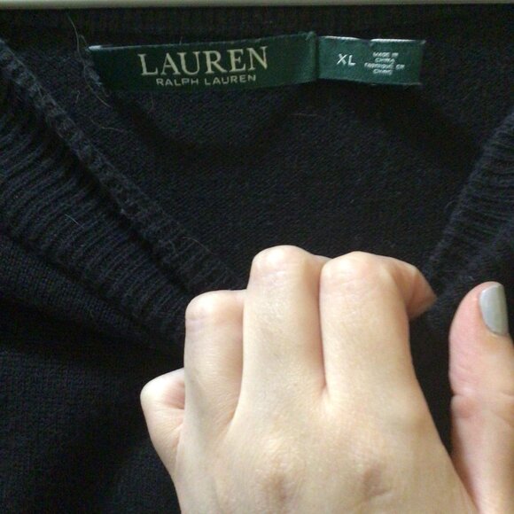 Lauren Ralph Lauren Black Boatneck Horse Bit Sweater - Picture 5 of 5